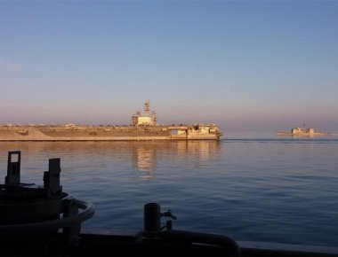 Εν πλω ασκήσεις (PASSEX) μεταξύ της φρεγάτας Κουντουριώτη και το αεροπλανοφόρο USS George Bush (φωτό)